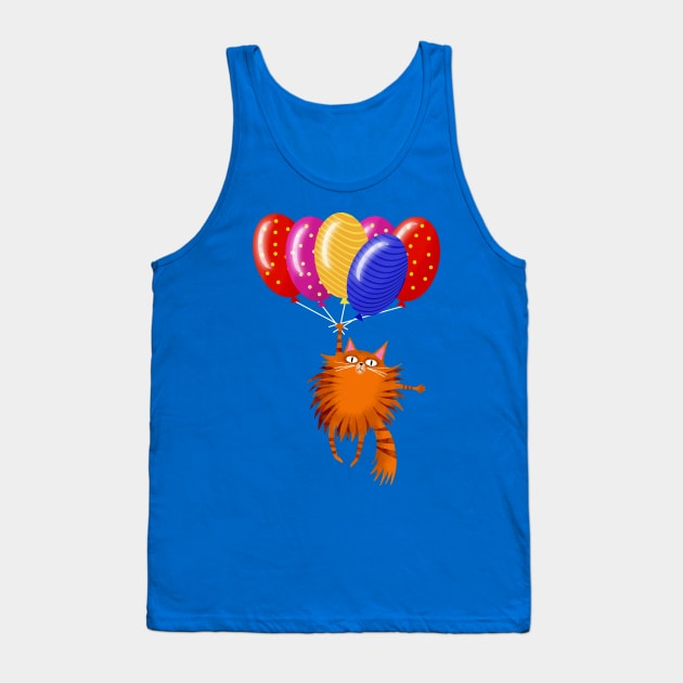 The Cat Balloonist Tank Top by Scratch